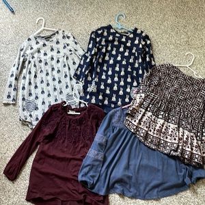 Lot of 5 long sleeve shirts